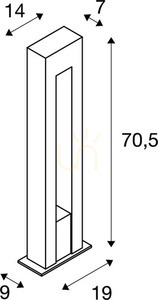 Vonkajšie stĺpikové svietidlo SLV ARROCK ARC žula sivá 35W IP44 231420 small 4