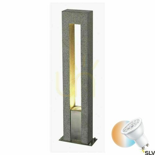 Skontrolujte Vonkajšie stĺpikové svietidlo SLV ARROCK ARC žula sivá 35W IP44 231420