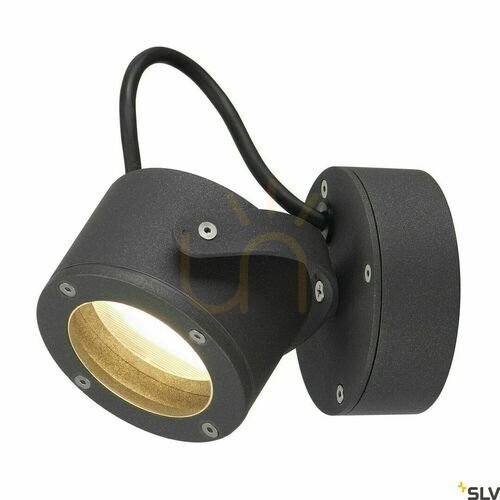 Skontrolujte Vonkajšie nástenné svietidlo SLV SITRA 360 WL antracit IP44 9W 231515