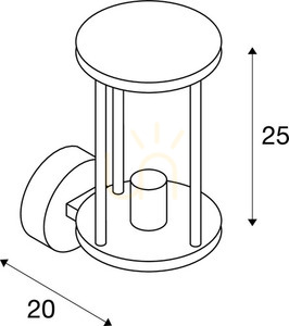 Vonkajšie nástenné svietidlo SLV PHOTONIA antracit IP55 E27 60 W 232045 small 3