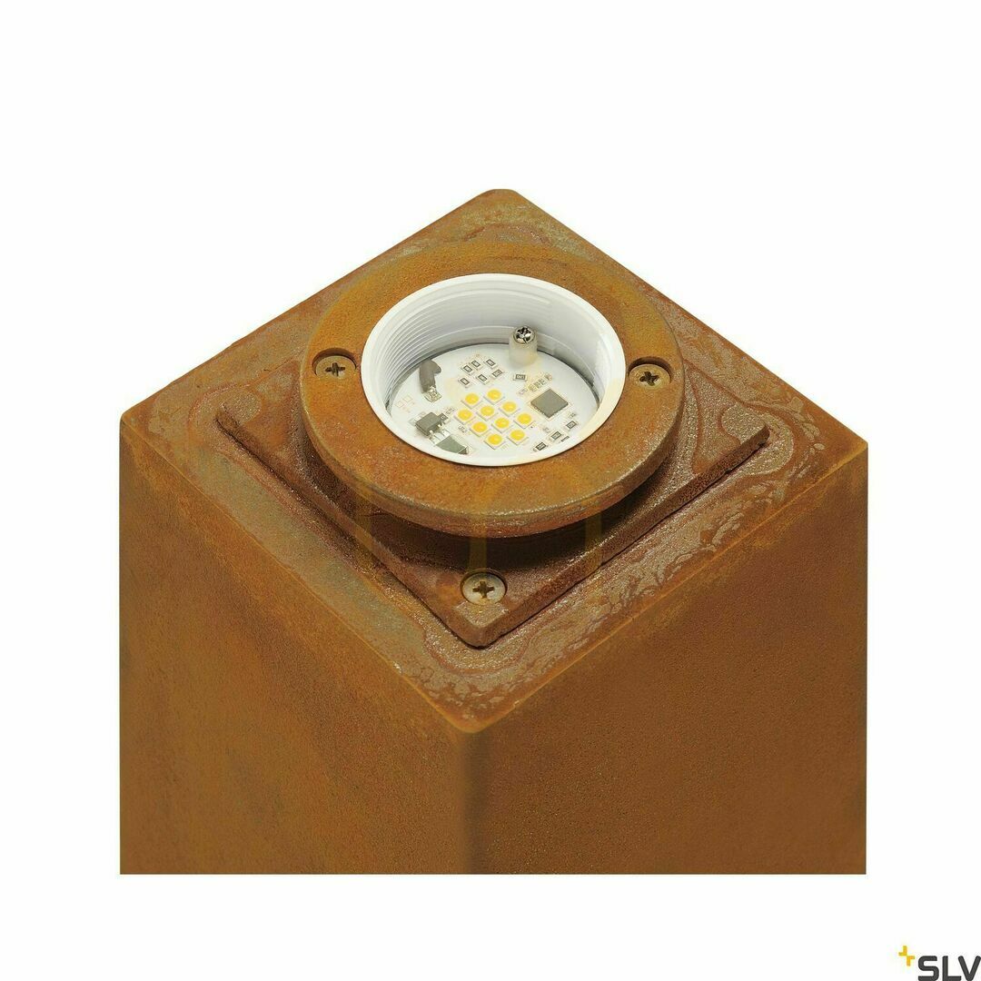 vyhliadka Vonkajšie stĺpikové svietidlo SLV RUSTY SQUARE 40 hrdzavé 9W 3000K IP55 233427 Vonkajšie stĺpikové svietidlo SLV RUSTY SQUARE 40 hrdzavé 9W 3000K IP55 233427
