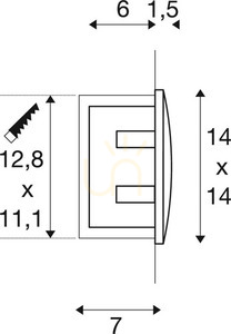 Vonkajšie zapustené svietidlo SLV DOWNUNDER OUT LED L antracit 4W IP55 233615 small 3