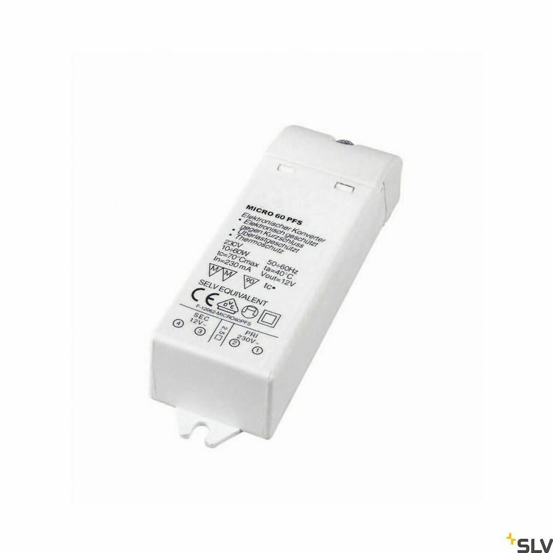 Skontrolujte Elektronický transformátor SLV 461060 12 V 10-60 W stmievateľný biely IP20 Elektronický transformátor SLV 461060 12 V 10-60 W stmievateľný biely IP20