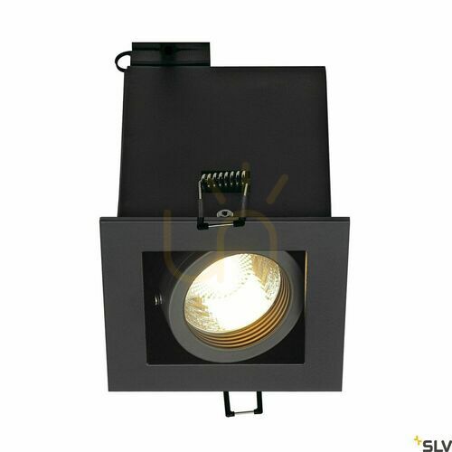 Skontrolujte Vstavané svietidlo SLV KADUX 1 GU10 čierne štvorcové max. 50 W náklon 30° otvor 8x8 cm 115510