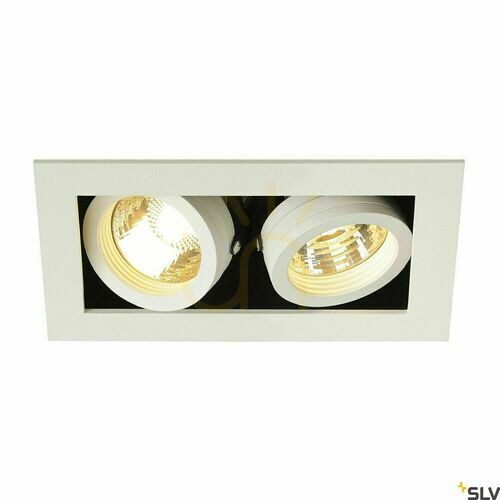 Skontrolujte Zapustené svietidlo SLV KADUX 2 GU10 biele 50W 230V 115521