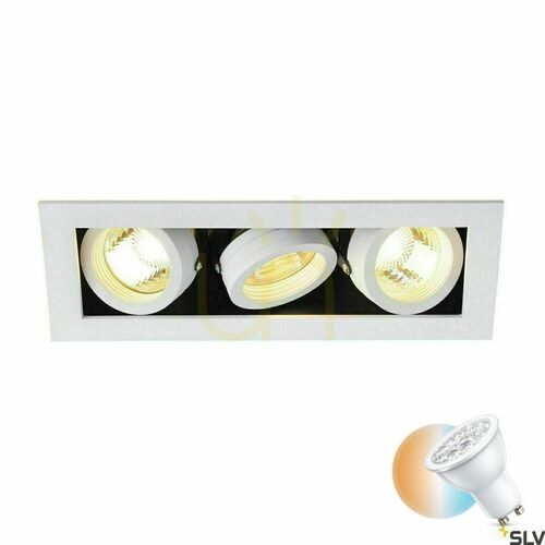 Skontrolujte Zapustené svietidlo SLV KADUX 3 GU10 biele 50W 230V 115531