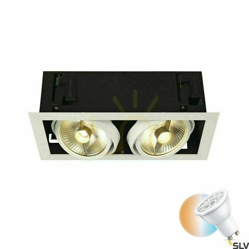 Skontrolujte Zapustené svietidlo SLV KADUX 2 ES111 biele 75 W 230 V 115551