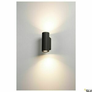 Nástenné svietidlo SLV SUPROS 78 up/down, čierne, 2 × 9 W LED 1400 lm 3000K, uhol 60°, Ø 7,6 × 20,1 cm, 116340 small 4