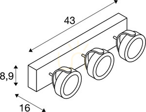 Povrchové svietidlo SLV KALU LED biele 44W 3000K 3400lm 1000132 small 2