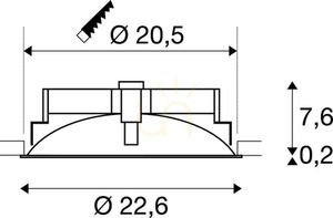 Zapustené svietidlo SLV OCCULDAS 23 biele 23W 1500lm 3000K 117311 small 6