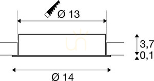 Zapustené svietidlo SLV OCCULDAS 14 biele 15W 3000K 117331 small 6