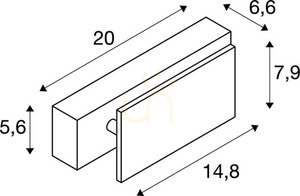 Nástenné svietidlo SLV MANA 200 biele LED 15 W Dim-to-Warm 1000614 small 6