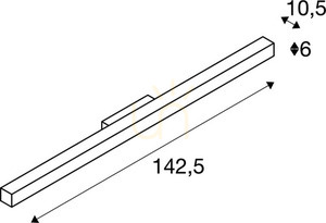 Nástenné svietidlo SLV Q-LINE čierne LED 45 W 3000 K 142,5 cm 1000669 small 4
