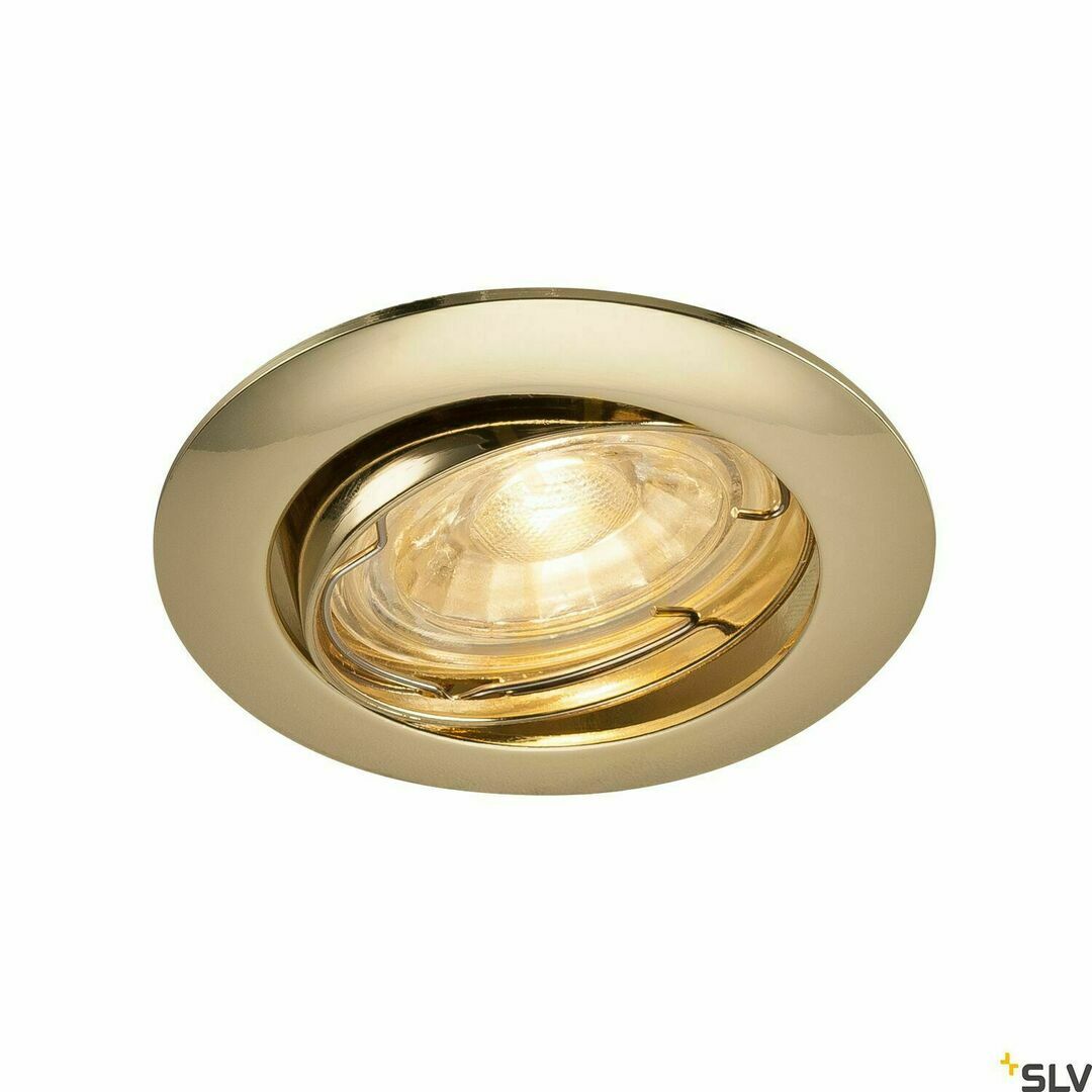 Süllyesztett lámpatest SLV PIKA 1000720 sárgaréz dönthető GU10 50W 230V