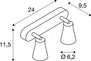 Zapustené svietidlo SLV AVO Double biele GU10 50 W 1000890 small 4