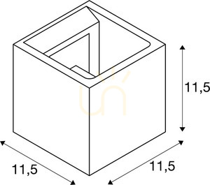 Nástenné svietidlo SLV Solid Cube čierne betón 25 W G9 1000911 small 5