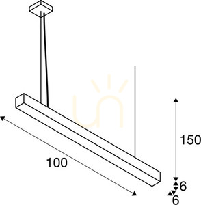 Závesné svietidlo SLV Q-LINE PD čierne 46W 3000K 100cm 1000927 small 5