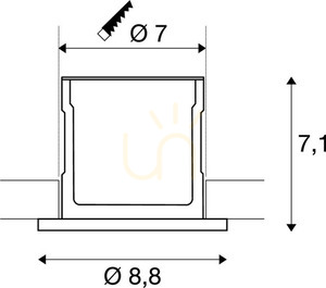 Zapustené svietidlo SLV KAMUELA ECO LED biele 6 W 3000 K IP65 1001016 small 3
