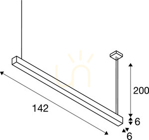 Závesné svietidlo SLV Q-LINE DALI SINGLE čierne 47W 3000K 142 cm 1001309 small 5