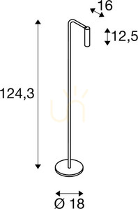Podlahová lampa SLV KARPO FL čierna LED 6,2 W 3000 K 1001463 small 6