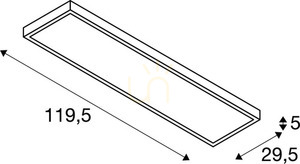 Stropné svietidlo SLV LED PANEL 1200x300 mm sivé 45 W 4000 K 1001509 small 2