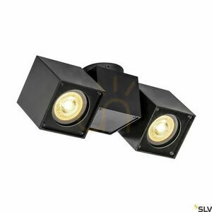 Prisadené svietidlo SLV ALTRA DICE CW 1002215 čierne, 2×GU10, na strop aj stenu small 0