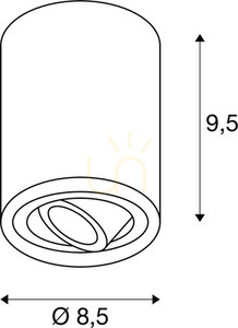 Stropné svietidlo SLV TRILEDO ROUND CL hliník GU10 10W 1002012 small 1