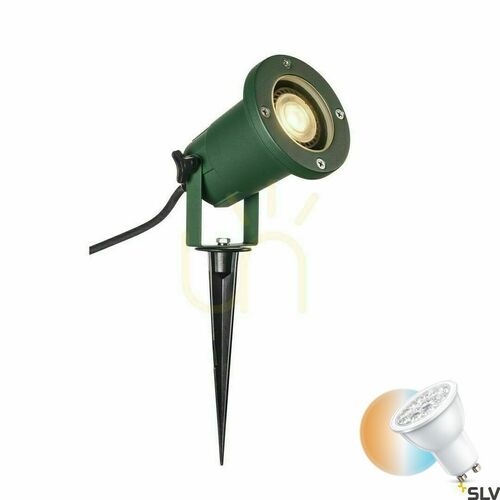 Skontrolujte Vonkajšie bodové svietidlo SLV NAUTILUS QPAR51 zelené 11W IP65 1001965