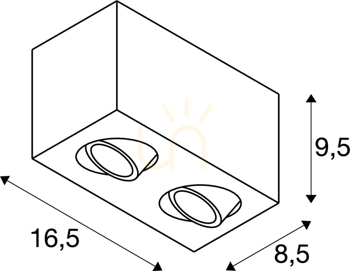 Náhľad Stropné svietidlo SLV TRILEDO Double Square CL biele 14W 3000K 1002008 Stropné svietidlo SLV TRILEDO Double Square CL biele 14W 3000K 1002008