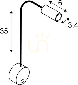 Nástenné svietidlo SLV DIO FLEX PLATE LED čierne 1,9 W 3000K 1002431 small 5