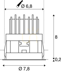 Zapustené svietidlo SLV HORN MAGNA LED čierne 9W 3000K 1002592 small 5