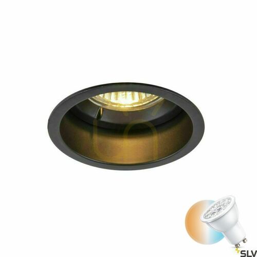 Skontrolujte Zapustené svietidlo SLV HORN GU10 čierne hliníkové 25 W 1005435