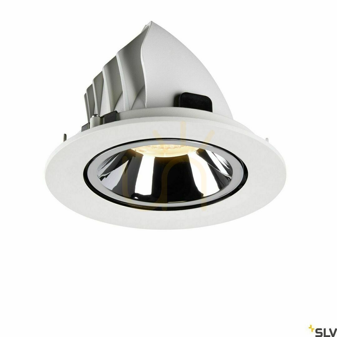 vyhliadka Zapustené svietidlo SLV NUMINOS GIMBLE L biela/chróm 25,4 W 3000 K 1006010 Zapustené svietidlo SLV NUMINOS GIMBLE L biela/chróm 25,4 W 3000 K 1006010