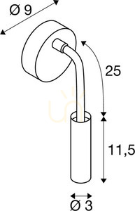 Nástenné svietidlo SLV KARPO GOOSE čierne LED 5,8 W 3000 K 1006162 small 6