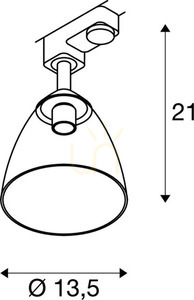 Koľajové svietidlo SLV PARA CONE GL GU10 čierne 3-fázové 1006157 small 5