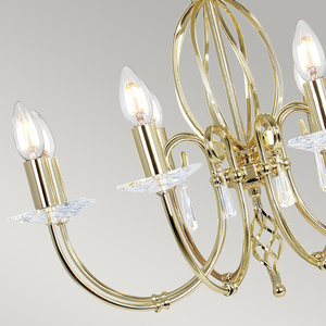 Luster Aegean 8 Light - leštená mosadz Elstead small 2