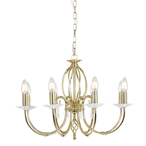 Luster Aegean 8 Light - leštená mosadz Elstead small 0