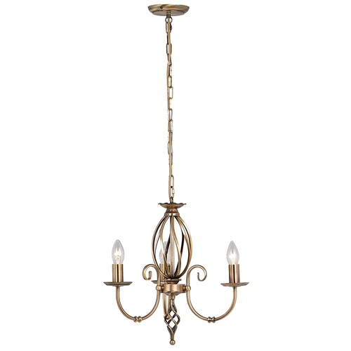 Skontrolujte Luster Artisan 3 Light - Staršia mosadz Elstead
