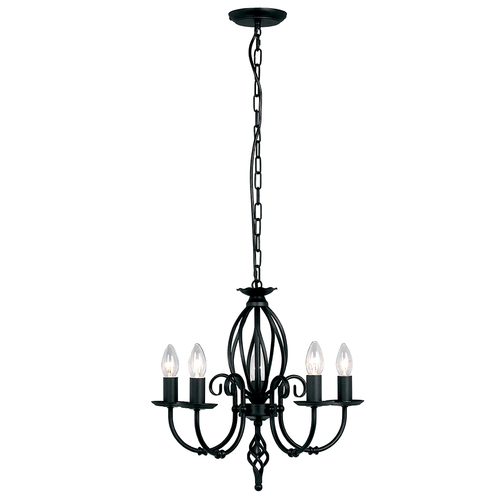 Skontrolujte Luster Artisan 5 Light - čierny Elstead