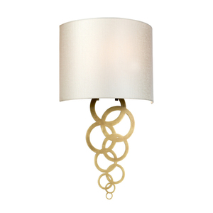 Curtis Medium 1 Light Wall Light - Aged Brass Elstead small 0
