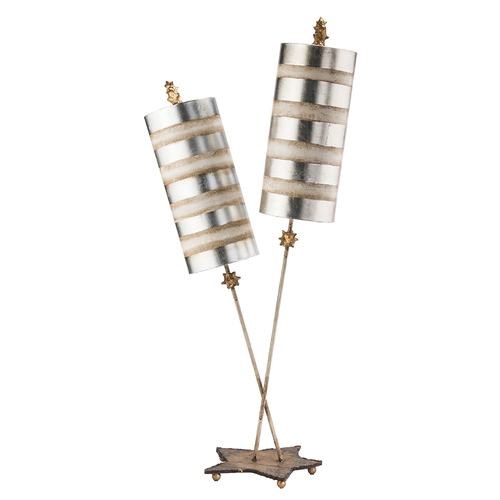 Skontrolujte Stolová lampa Nettle Luxe 2 Light - strieborná Elstead