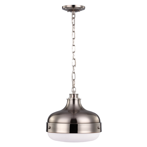 Skontrolujte Cadence 2 Light Pendant - leštený nikel/brúsená oceľ Elstead