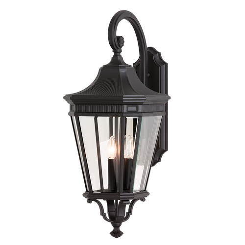 Skontrolujte Veľká nástenná lampa Cotswold Lane 3 Light - čierna Elstead