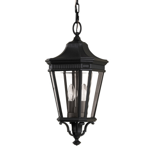 Skontrolujte Cotswold Lane 2 Light Medium Chain Lantern - čierna Elstead