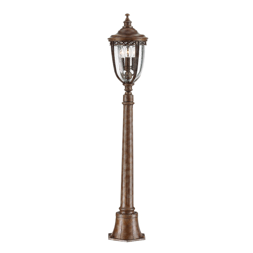 Skontrolujte Stredná stĺpová lampa English Bridle 3 Light - britský bronz Elstead