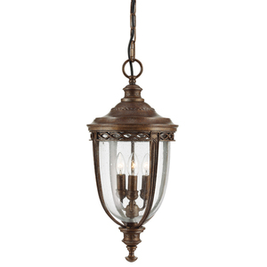 Veľká reťazová lampa English Bridle 3 Light - britský bronz Elstead small 0