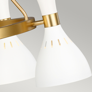 Luster Joan 5 Light - matná biela a leštená mosadz Elstead small 5