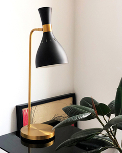 1 svetelná stolová lampa Joan - polnočná čierna a leštená mosadz Elstead small 1