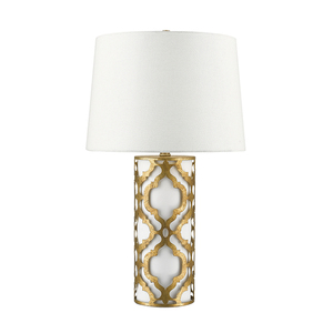 Arabella 1 svetelná stolová lampa - Zlatá farba Elstead small 0