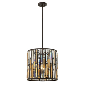 Gemma 3 Light Pendant - Vintage Bronze Elstead small 0